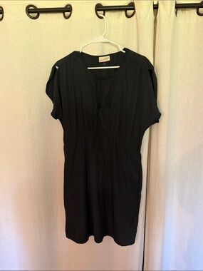 Universal Thread Black Tie-Neck Short Sleeve Dress